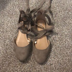 Lace up flats